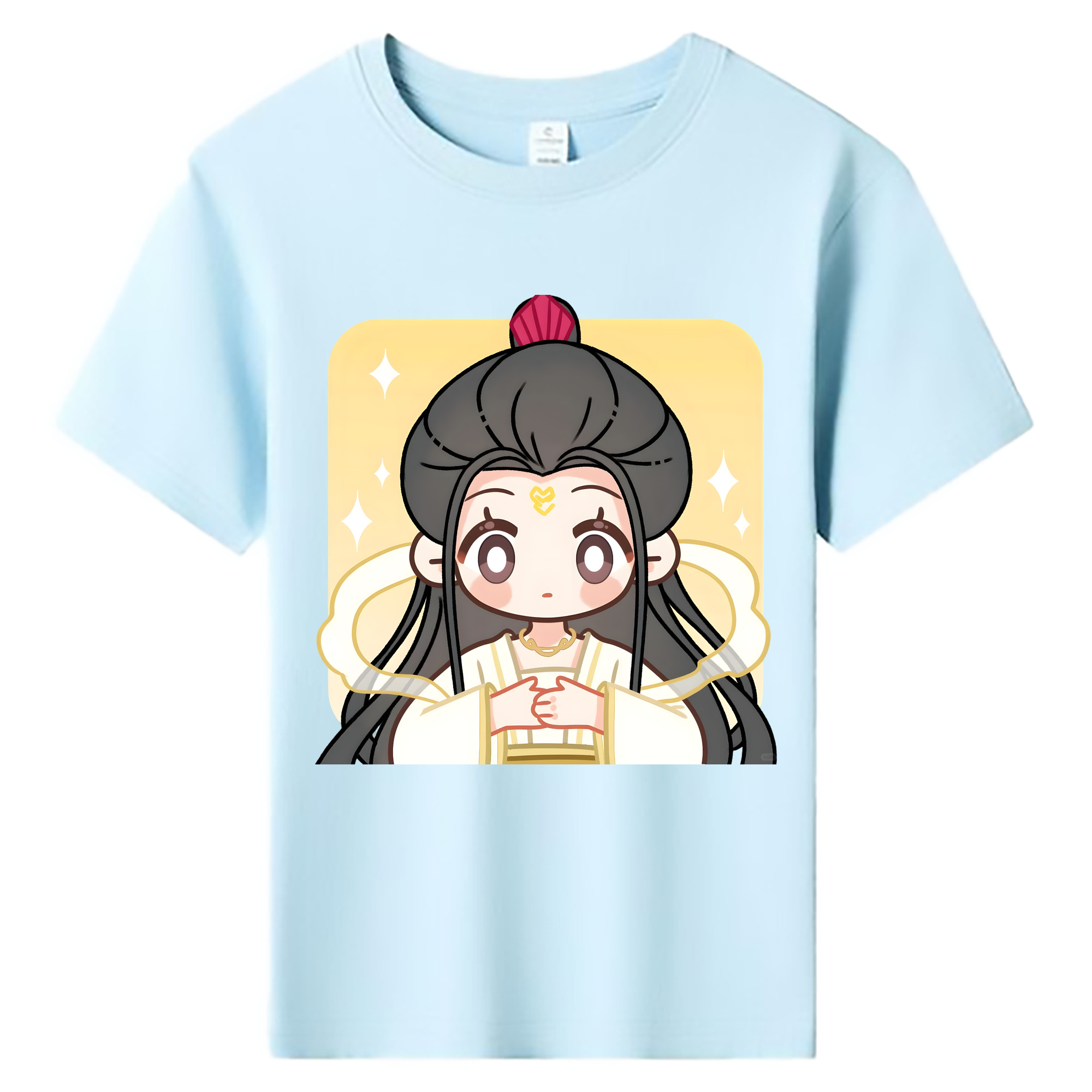 （画像用） Ne Zha 2 ナタ 魔童の大暴れ 綿100％キッズTシャツ（フロントプリント）